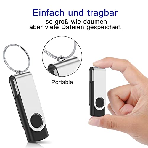 AreTop 16GB USB Stick 3 Stück mit USB Memory Stick Tasche, High Speed Speicherstick 2.0 zur Datenspeicherung(schwarz/blau/weiß)