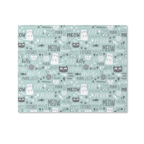 Imagen colgante de gato verde y calavera para pared de salón