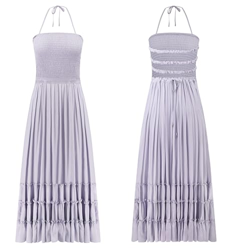 Image of R.Vivimos Womens Summer Boho Sexy Backless Long Dresses