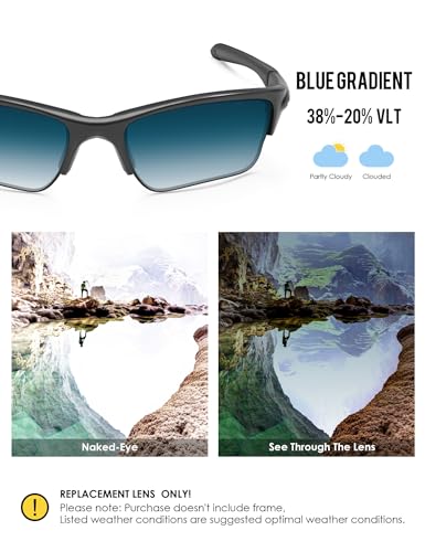Image of BLAZERBUCK Polarized Replacement Lenses for Oakley Quarter Jacket OO9200 Sunglass