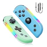 mando dualshock ps4 v2 【Alto rendimiento y agarre】 Controlador de interruptor Los controladores izquierdo y derecho se pueden usar como un controlador completo o como dos controladores independientes para Switch