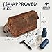 RUSTIC TOWN Leather Toiletry Bag for Men - Travel Gift Shaving Ditty Kit - Bathroom Shower Toiletries Organizer - Cosmetic Makeup Bag for Women