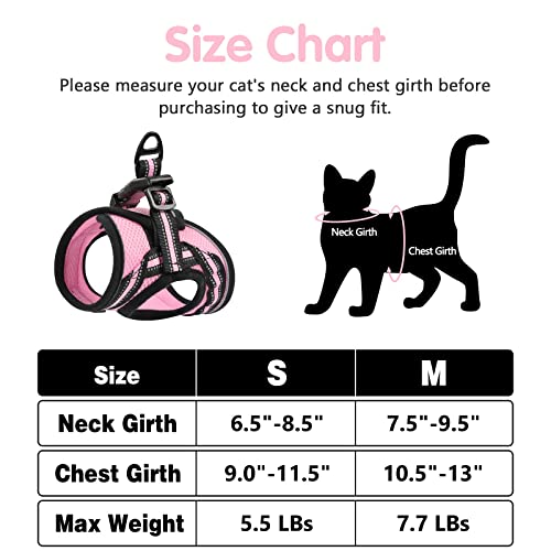 Dooradar Cat Harness and Leash, Adjustable Step-in Escape Proof Kitten Harness with Reflective Strip, Soft Breathable… - Image 2