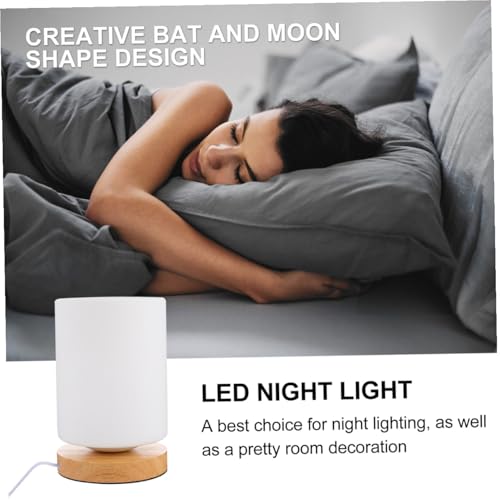 Lámpara LED de madera táctil para mesa de noche miniatura 3