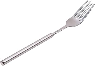 AttractiveStainless Steel Dinner Fork BBQ Telescopic Extendable Dinner Fruit Dessert Long Handle Fork Stainless Steel Cutlery BZ306,Silver