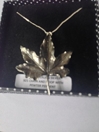 Pendentif feuille C7 argent sterling 925 fait main le cadeau idéal en boîte