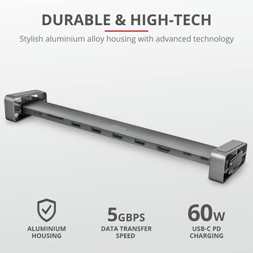 Trust Dalyx Avec fil USB 3.2 Gen 1 3.1 Gen 1 Type C Aluminium Neuf - vue 8