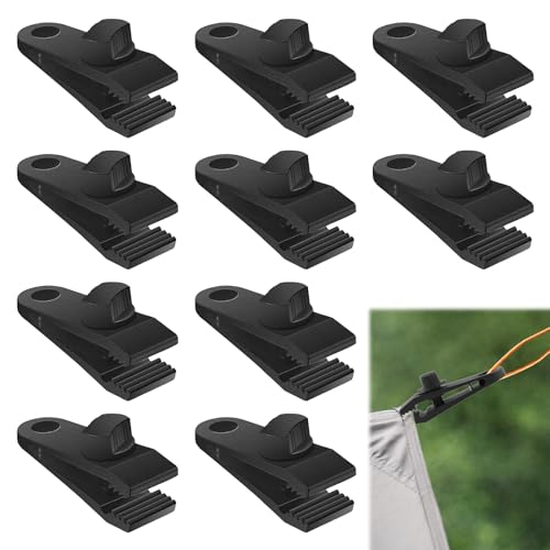 10 Stück Planenspanner Planenbefestigung Planenclips Pool Klammern Für Abdeckplane Hochleistungs-Plane Clips Set für Plane Zelt Abdeckungen Markisen Banner Gartenarbeit Schwarz