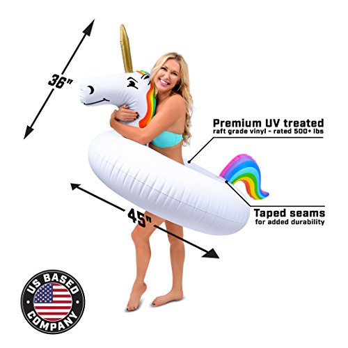 Gofloats Unicorn Pool Float Party Tube Inflatable - Adults & Kids Sizes #TOP3