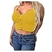 Produktbild SOMESUN Damen Kurz Tank Tops Tief V-Ausschnitt Ärmellos Camisole Große Größe Einfarbig Schulterfrei Weste Clubwear Sexy Slim Fit Oberteile mit Knopf