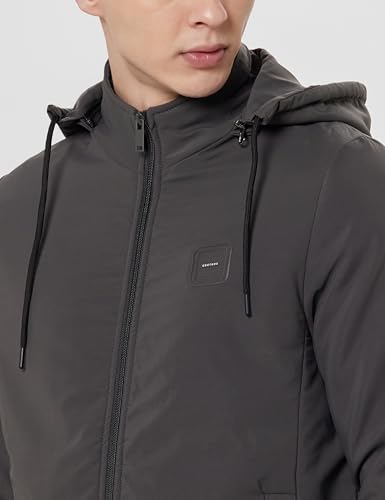Image of Qube by Fort Collins Hooded Light Jacket for Men - Stylish Winter Jacket for Daily use, Perfect for Layering