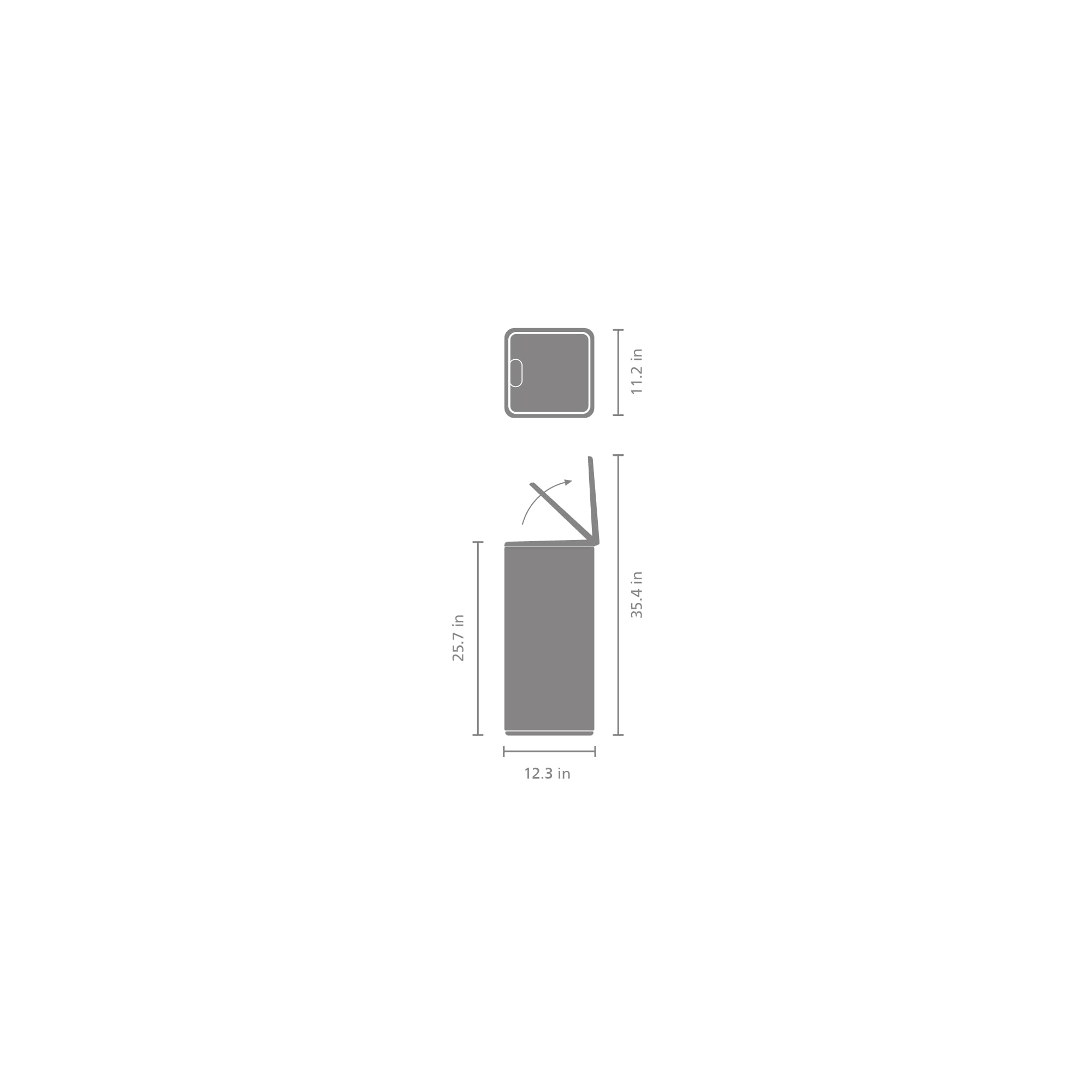 Brabantia Bo Touch Cubo de basura 30L (Plateado mate), cubo basura reciclaje rectangular y compacto, con sistema de abertura Soft-Touch, papelera cocina con cubo extraíble, incluye bolsas PerfectFit
