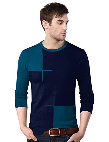 Image of EYEBOGLER Men's Polo Neck Full Sleeve Regular Fit T-Shirt | Stylish Casual Wear Top | Comfortable Everyday T-Shirt for Men | Smart Look for Casual Outings, Travel