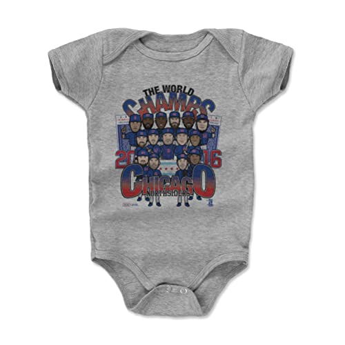 500 LEVEL Chicago Baby Infant One Piece Bodysuit (3-6 Months, Heather Gray) - Chicago World Champs BR