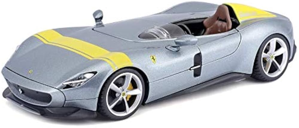 Bburago Plastic Ferrari Monza Sp1 Sports Car, Pack of 1, Grey