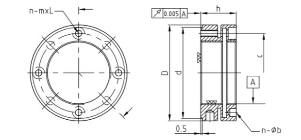 Écrou de serrage de type K pour montage de roulement de précision sur broche machine - 4
