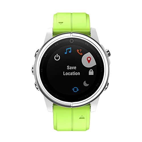 ANNESA 20mm Silicone Watch Band Replacement for Garmin Fenix 7S, 6S, 5S, Descent Mk2S (Green) - Image 2
