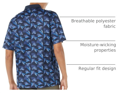 Image of Amazon Essentials Men's Regular Fit Golf Polo Shirt, Moisture-Wicking Quick Dry, Recycled Polyester, Short Sleeve