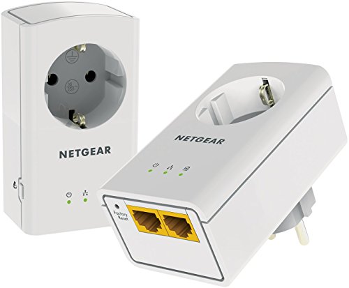 Preisvergleich Produktbild NETGEAR XAVB5622-100PES Powerline-Netzwerkadapter KIT (500Mbps über Stromleitung, integrierte Steckdose, Ethernet Port / s) weiß