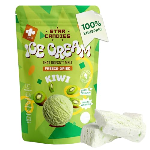 Star Candies Gefriergetrocknetes Kiwi-Eis | Gefriergetrocknete Süßigkeiten | Freeze Dried Candy | Weltraum- und Astronauten-Snack | Camping, Party Essen | Geburtstags- oder Party (150 g, 3er Pack)
