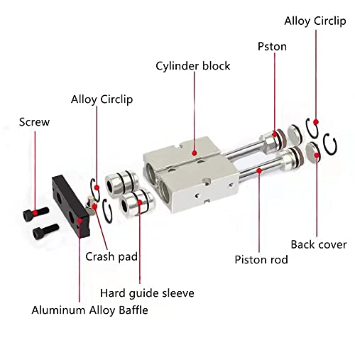 Heavy Duty 20Mm Bore, 25Mm Stroke, Double-Rod Aluminum Pneumatic Air Cylinder Dual Shaft Air Pneumatic Cylinder, Tn20-25 #TOP1