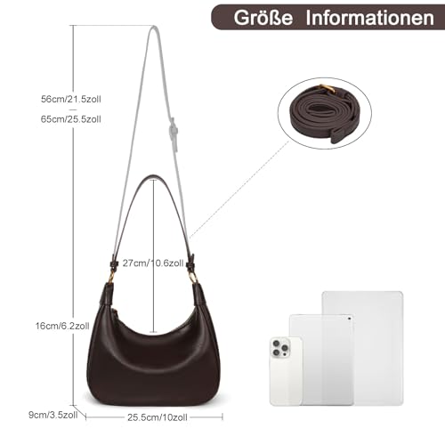GSenhui Kleine Handtasche Damen Y2K Schultertasche Klein Elegant Hobo Shoulder Bag Women PU Leder Umhängetasche Vintage für Frauen Reisen