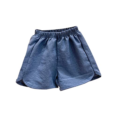 Toddler Boys Girls Shorts Cotton Linen Grid Summer Casual Shorts Kids Motion Short Pants Jogging Pants