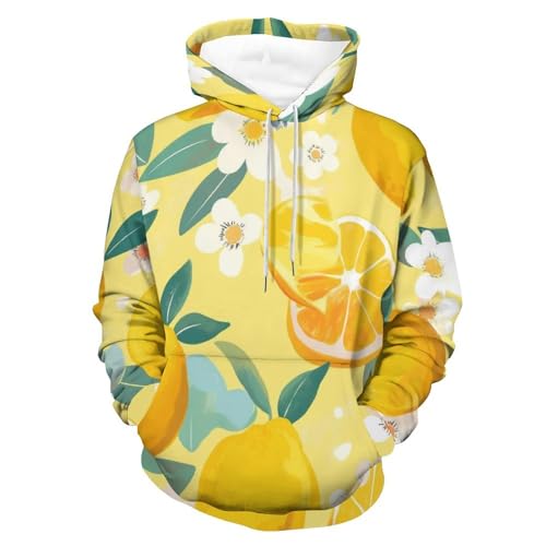 Sweat à capuche jaune citron confortable et durable taille S unisexe