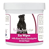 Healthy Breeds Bouvier des Flandres Ear Cleaning Wipes with Aloe & Eucalyptus for Dogs 100 Count