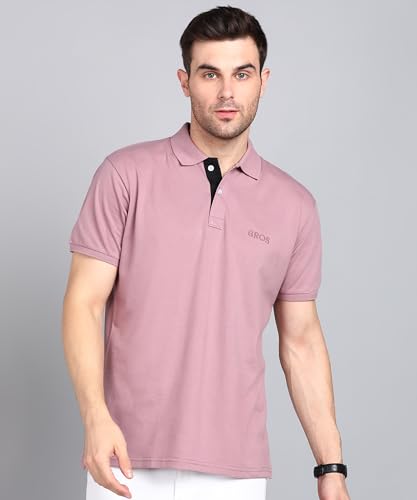 Image of 3BROS Men's Cotton Blend Half Sleeve Regular fit Comfortable Polo Neck T-Shirt (Pack of 1)