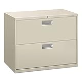 HON 600 Series Standard File Cabinet - 36' x 19.25' x 28.38' - Steel - 2 x File Drawer(s) - Legal,...