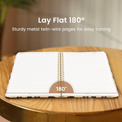 Image of Taja Spiral Lined Journal for Women, Pretty Hardcover Journal Notebook, A5
