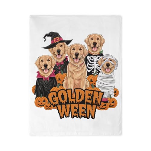 CafePress Golden Ween: A Halloween Celebration for Golden Re Twin Duvet Cover, Printed Comforter Cover, Unique Bedding,