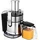 ProfiCook® Entsafter | Entsafter Gemüse und Obst mit Profi-Motor | Turbofunktion | Juicer extra großer Edelstahl-Einfüllschacht | Äpfel, Möhren und andere Früchte entsaften | Slow Juicer | PC AE 1156