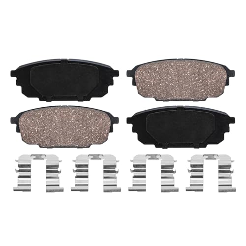 Image of Detroit Axle - Brake Pads for 2001-2003 Mazda Protege 2002-2003 Protege5 Front and Rear Premium Ceramic Brake Pads with Hardware Replacement
