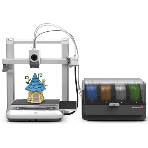Anycubic Kobra 4 Combo FDM 3D Printer, 65℃ Active Drying with ACE 2 Pro, 4-8 Multicolor Expandable, 260mm³, 600mm/s High Speed with Hardened Steel Nozzle, PC APP, LeviQ3.0