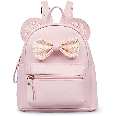 VOLGANIK ROCK Cute Mini Backpack for Girls Mouse Ear Bowknot Backpack for Girl Small Backpacks for Women Toddler Backpack Cute Accessories for Girls Small Travel Bag Cover