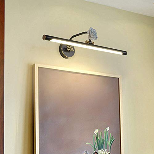 Espejo lámpara LED vintage para baño con luz de cuadro de 45cm 9W 3