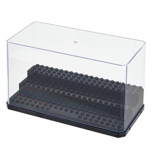 OLYCRAFT Vitrina de acrílico para Figuras de acción Bloques de Figuras de acción Caja de exhibición extraíble Vitrina de Cubo para Modelos Cajas de exhibición de Almacenamiento - Color Negro