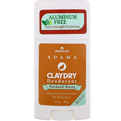 ClayDry Silk Deodorant Patchouli Breeze Zion Health 2.8 oz Stick