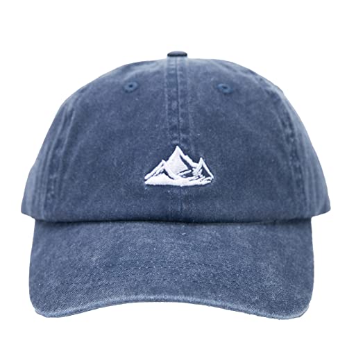 DASMINI Dad Hats for Men Womens Baseball Caps Mountain Hat Adjustable Unstructured Vintage Outdoor Cap(Navy Blue)