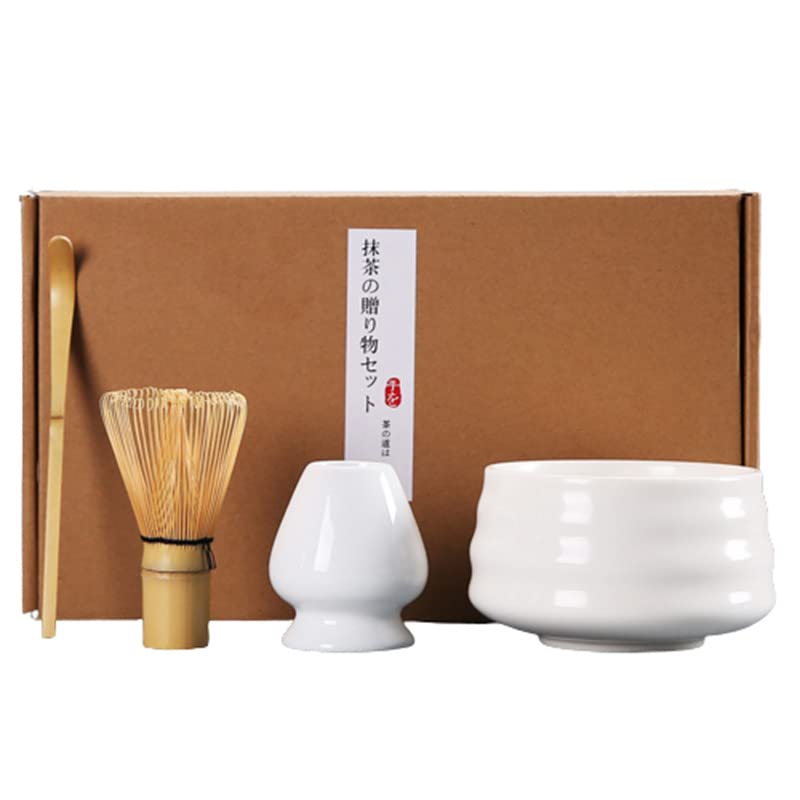 Matcha Bowl Tea Ceremony Set Chasen Whisk Stand Scoop Beginner Kit
