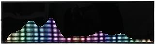 ADORZ LED Music Spectrum Display, Audio Spectrum Analyzer with Color Screen and Digital Clock, USB Powered Voice Control for PC Desktop, Car, Home Studio