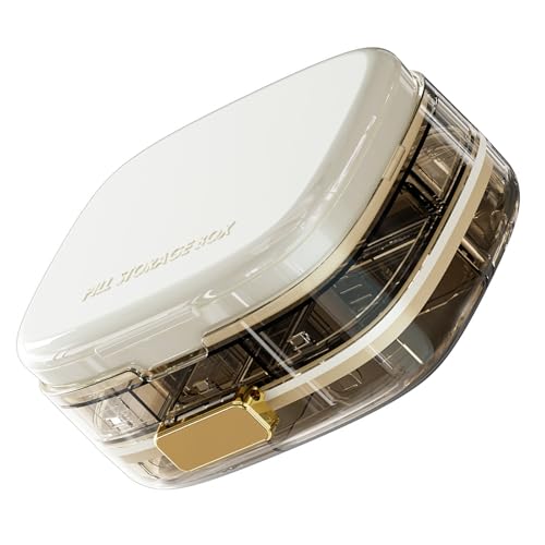 Compact 10 Slot Dispenser Travel Friendly Pills Holder for Daily Use and Travel Storage