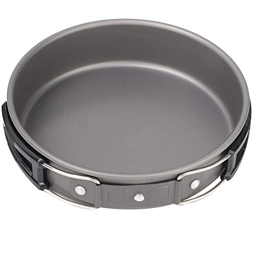 Poêle de camping antiadhésive légère en aluminium à poignée rétractable