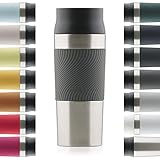 Blumtal Thermobecher Classic aus Edelstahl 500ml - auslaufsicher Kaffeebecher to go, Isolierbecher hält 6h heiß/ 12h kalt, 360° Trinköffnung, Easy Quick-Press-Verschluss, Anthrazit