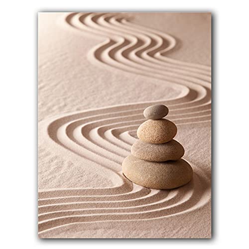ZLFDMBHFoto's Slaapkamer 30x40cm x 3 Stuks Frameless Zen Stone Abstract Line Boeddhist Canvas Foto's Moderne Woonkamer… - Afbeelding 5