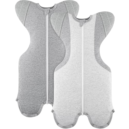 Image of Susurration Baby Sleep Sack, Self-Soothing Swaddle for Newborns, Improves Sleep, Snug Fit Helps Calm Startle Reflex, Newborn Essentials for Baby, 2 Pack, 0-1 Months, 5-8 lb