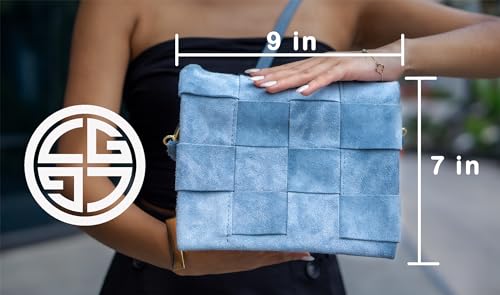 Premium Italian Leather Handmade in Florence, Italy. Suede Crossbody Bag for Women with a Detachable Strap Made in Italy3