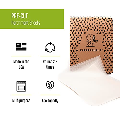 The Paper Store Pre-Cut Parchment Paper Sheets 12x16, Non-Stick, Unbleached for Oven Cooking, Baking, and Air Frying, 250 Sheets - image 3